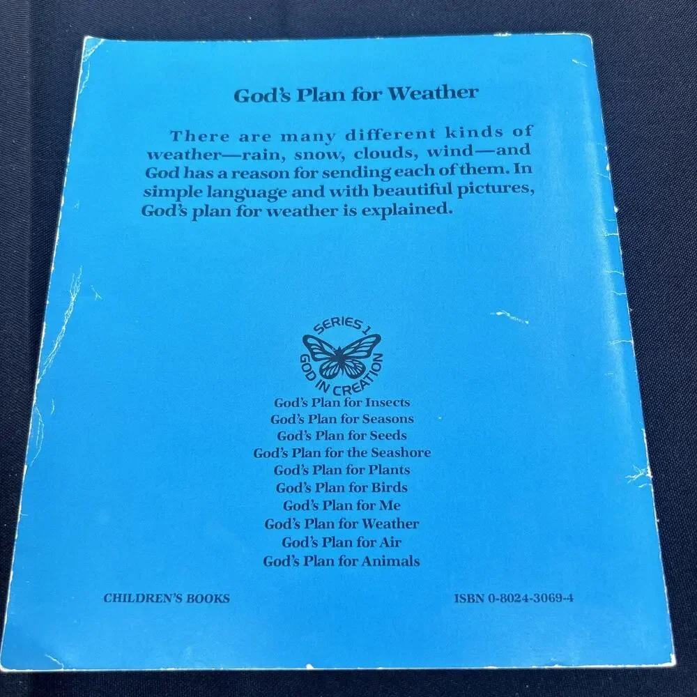 God's Plan For Weather ~1980~ Moore Moody Press A Beka Book Children's Storm 🌩️